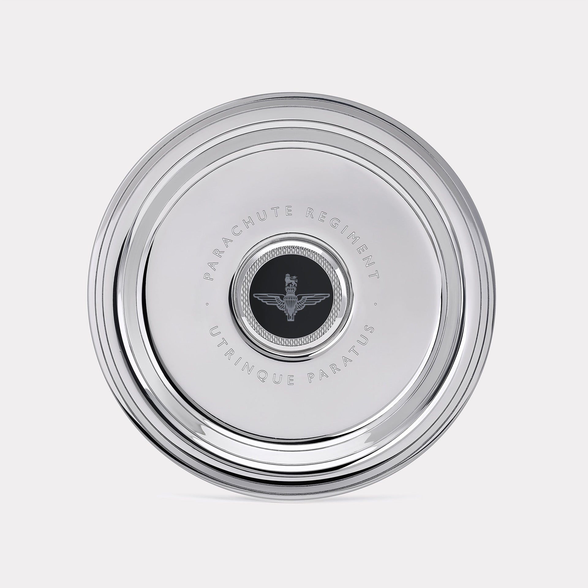 Parachute Regiment Wine Bottle Tray in Stainless Steel Regimental