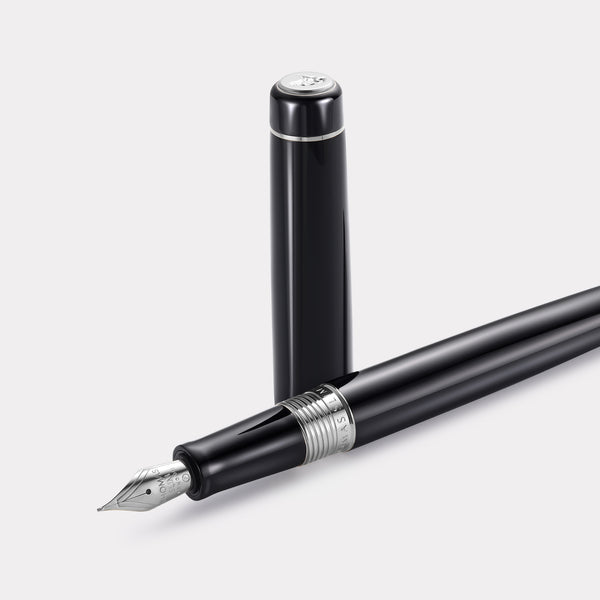 Tangier Classic Black Fountain Pen – Steel