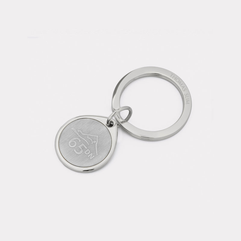 65 Degrees North Keyring - Steel
