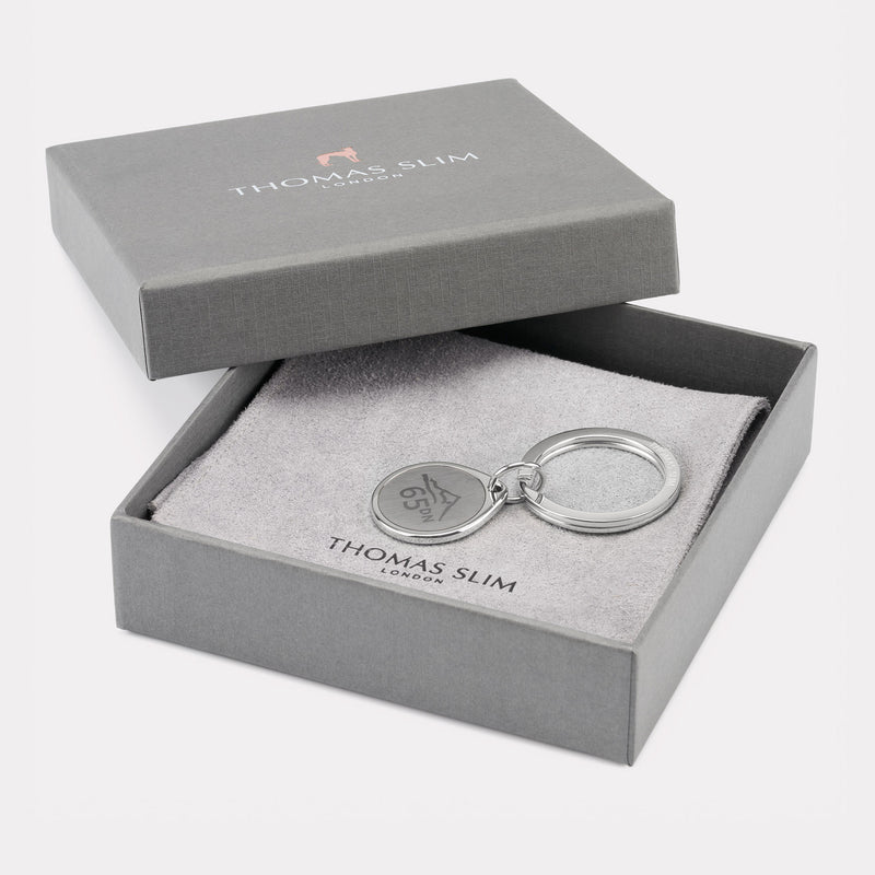 65 Degrees North Keyring - Steel
