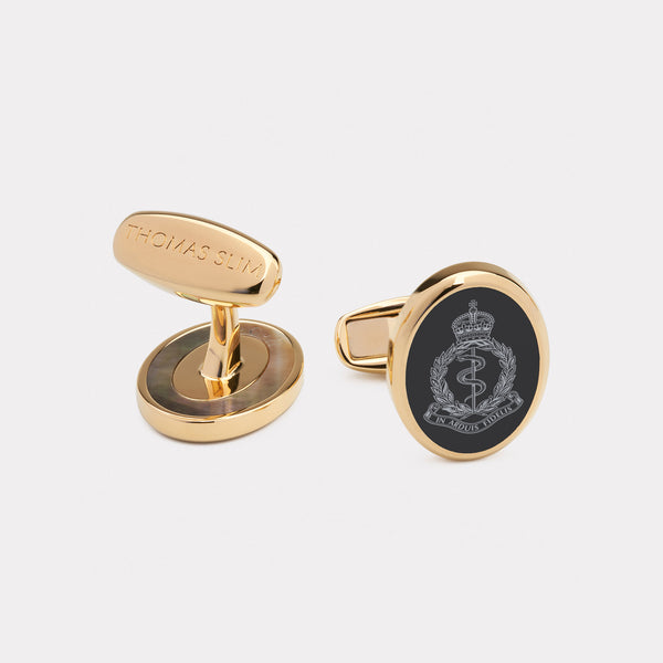 Royal Army Medical Corps Cufflinks - Gold