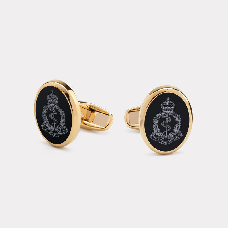 Royal Army Medical Corps Cufflinks - Gold