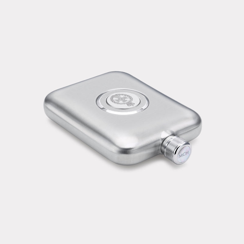 Royal Green Jackets Hip Flask - Steel