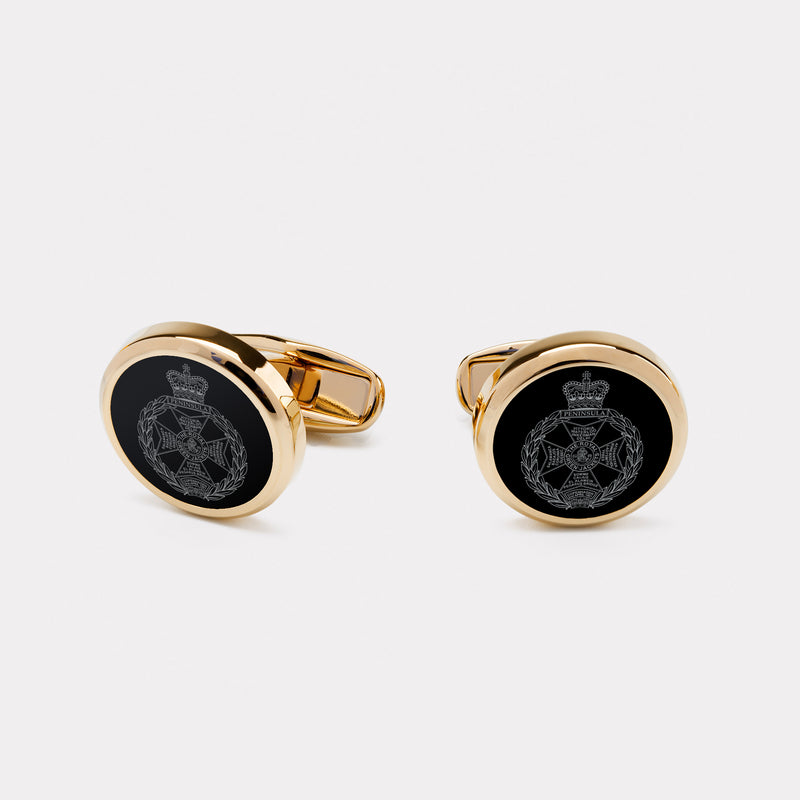 Royal Green Jackets Cufflinks - Palladium