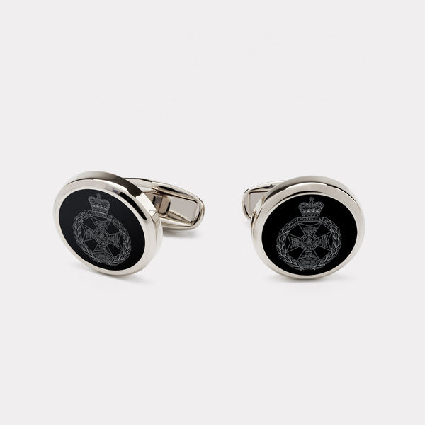 Royal Green Jackets Cufflinks - Palladium