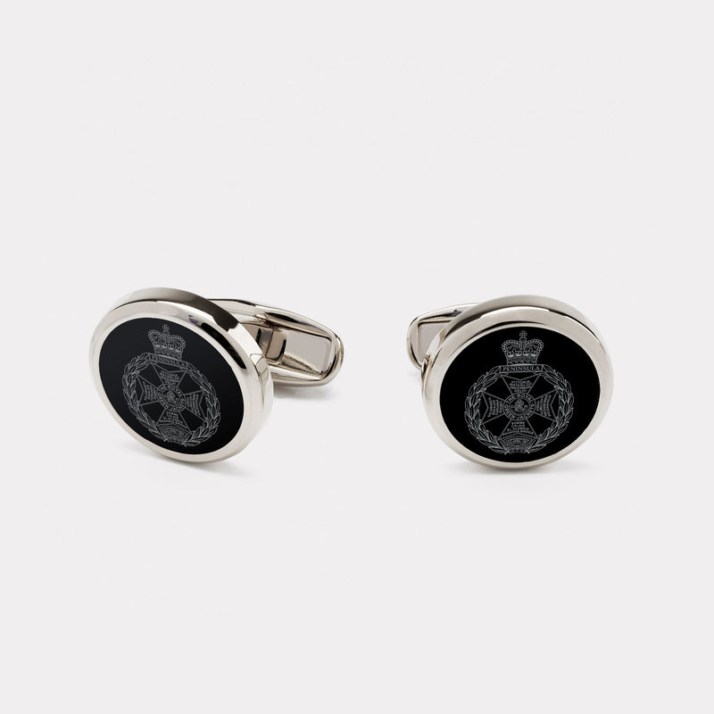 Royal Green Jackets Cufflinks - Palladium