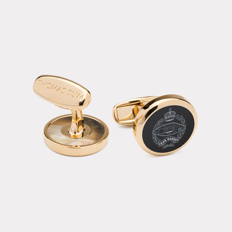 Royal Tank Regiment Cufflinks - Gold