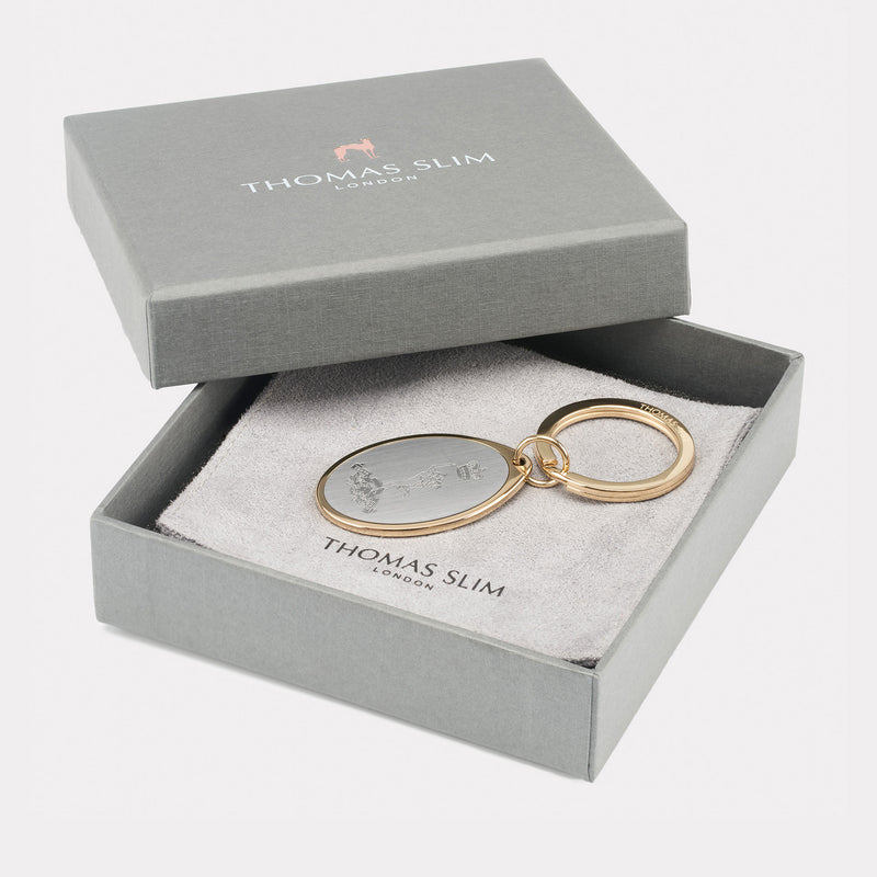Royal Corps of Signals Keyring - Gold