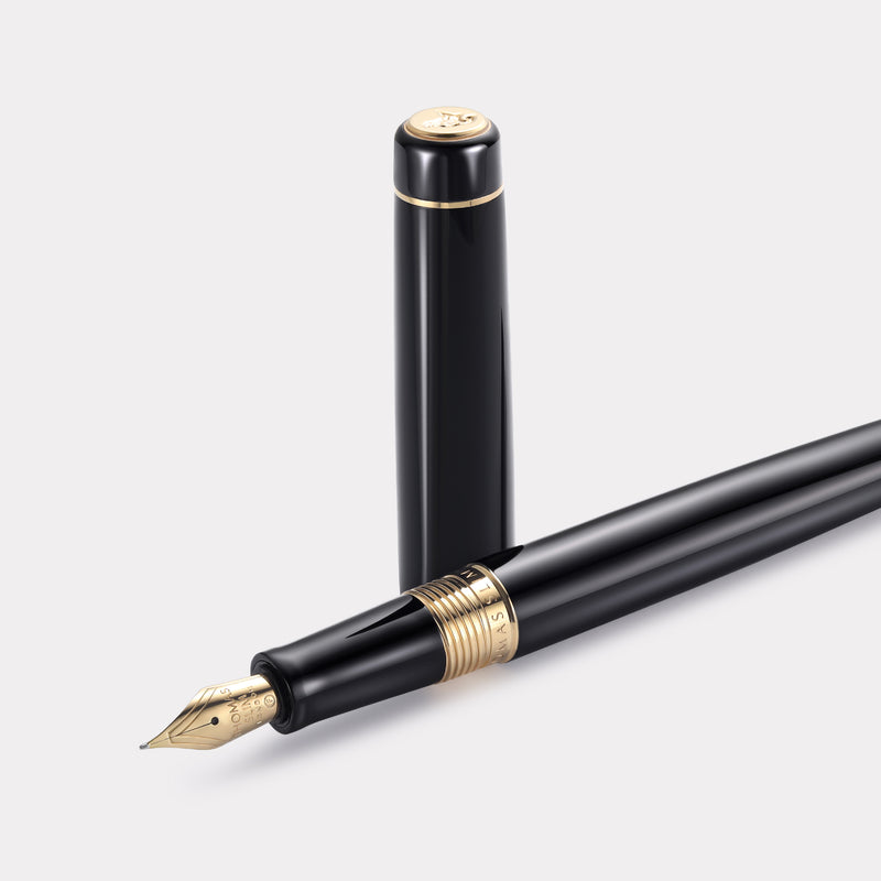 Tangier Classic Black Fountain Pen – Gold (Fulfilment & Shipping Fee)
