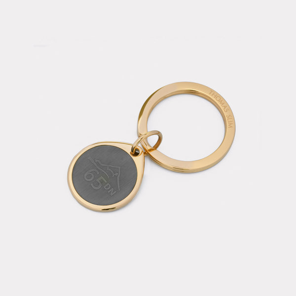 65 Degrees North Keyring - Gold