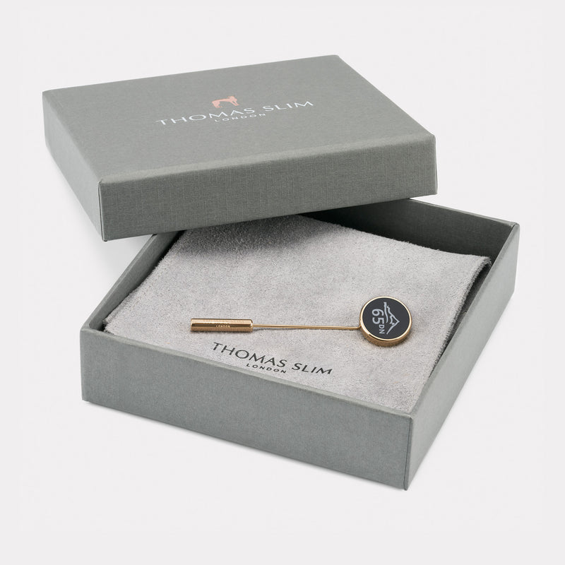 65 Degrees North Lapel Pin - Gold