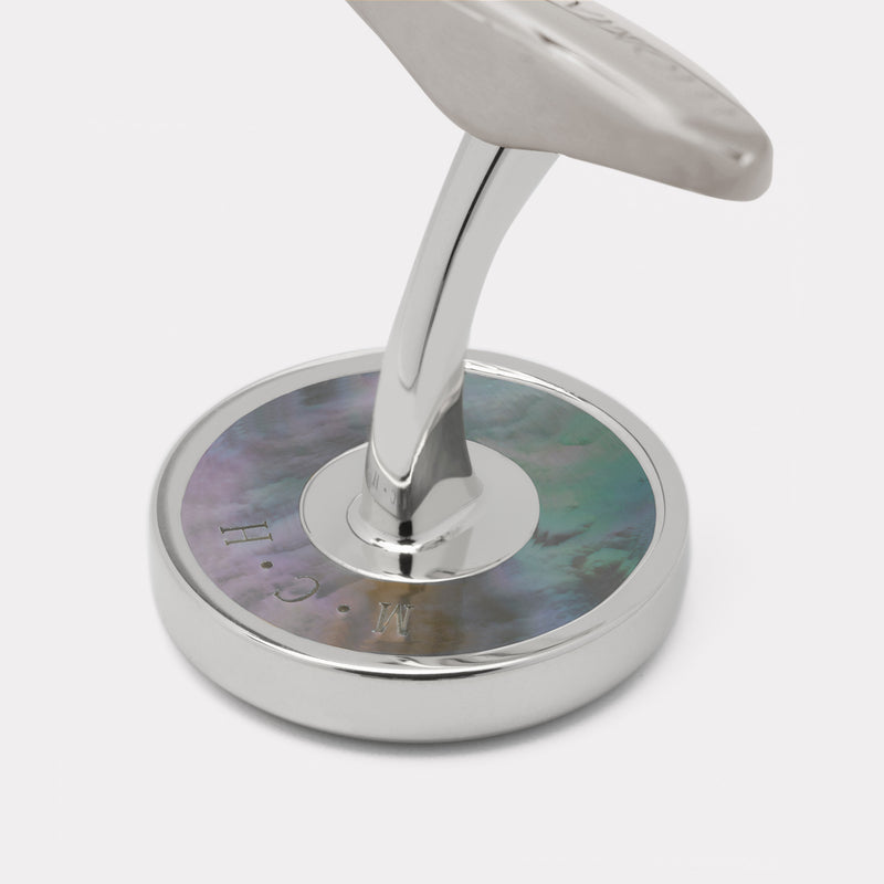 65 Degrees North Cufflink - Palladium