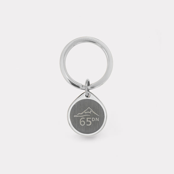 65 Degrees North Keyring - Steel