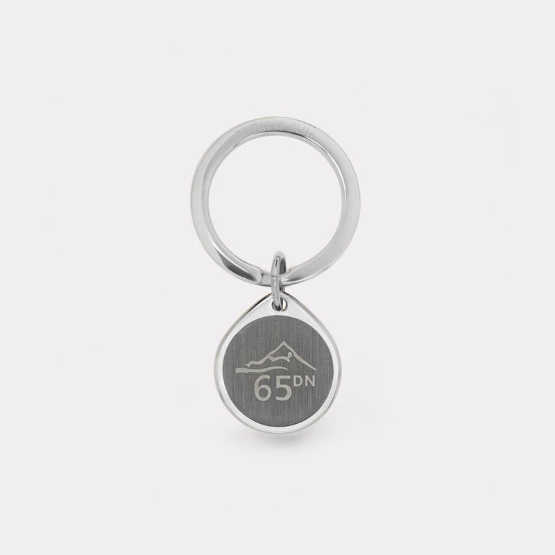 65 Degrees North Keyring - Steel