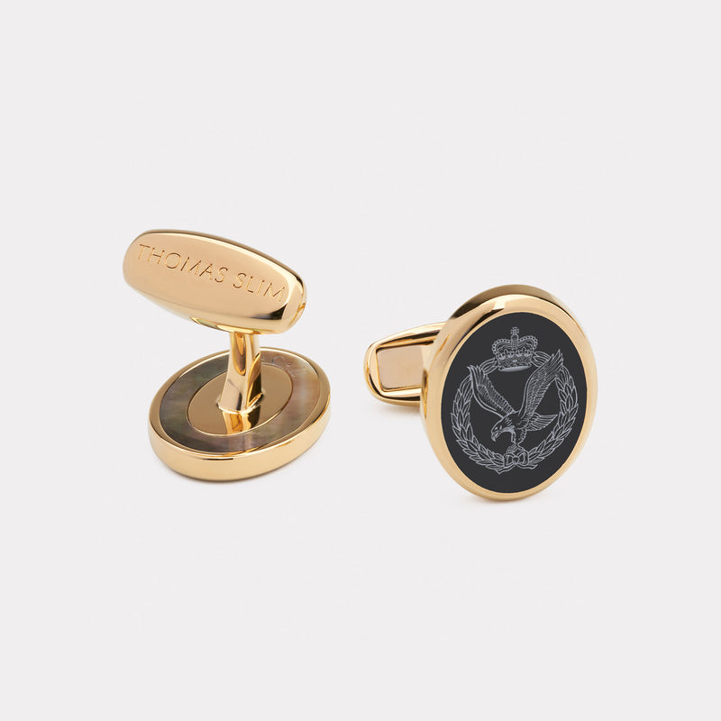 Army Air Corps Cufflink - Gold