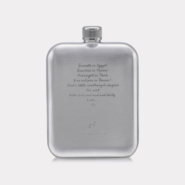 Barley Hip Flask - Steel