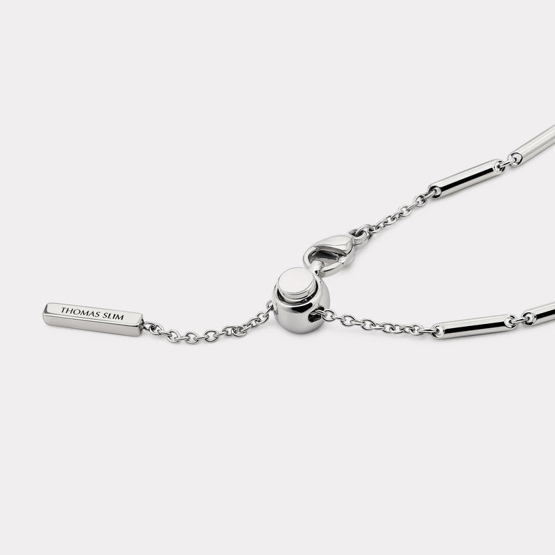 Floral Sterling Silver Bracelet - Rhodium Plate
