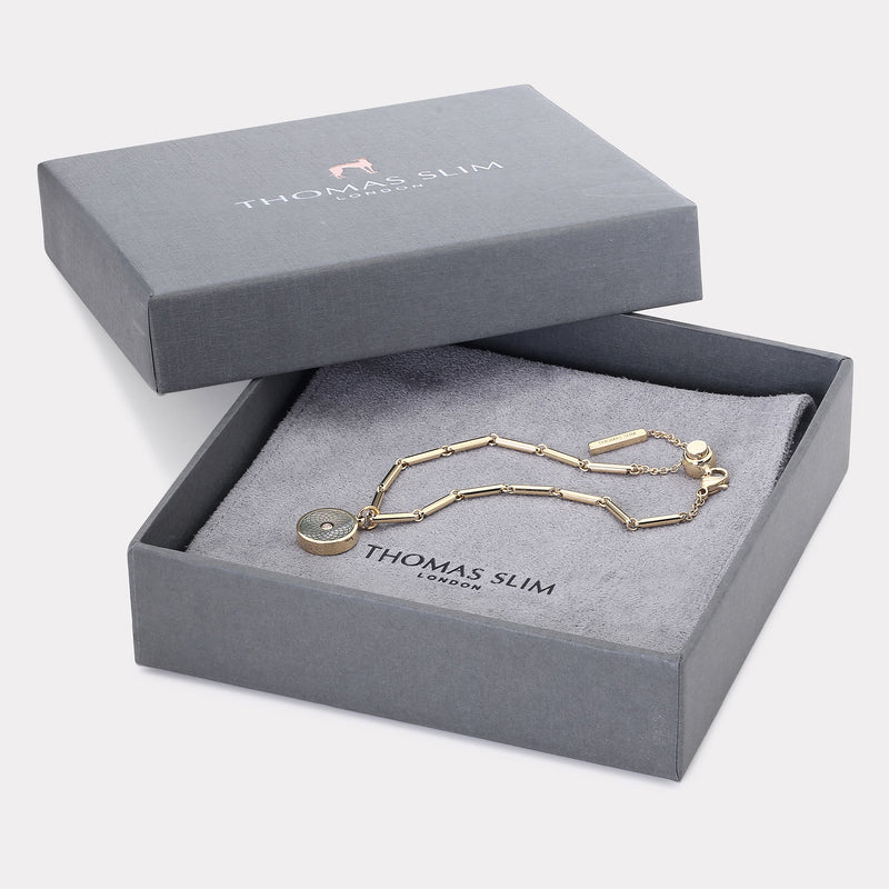 Floral Sterling Silver Bracelet - Gold Vermeil