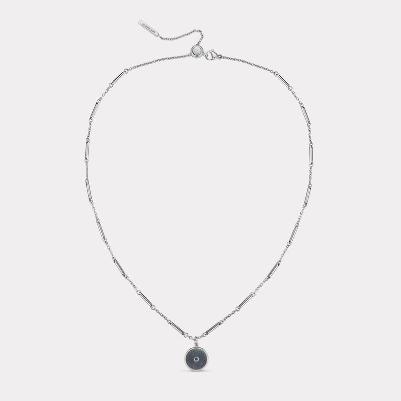 Floral Sterling Silver Necklace - Rhodium Plate