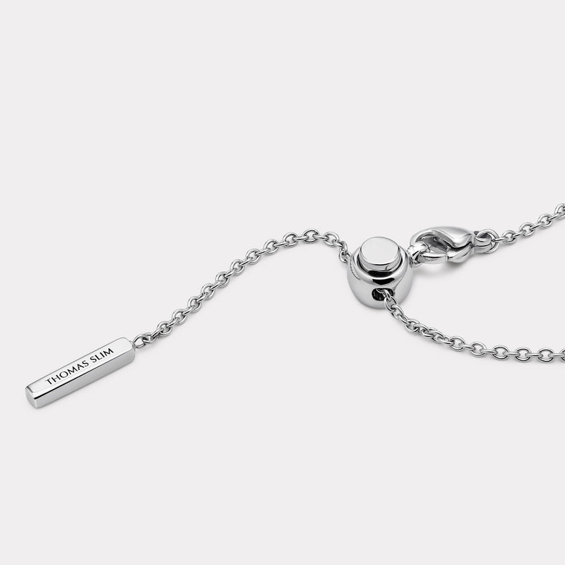 Floral Sterling Silver Necklace - Rhodium Plate