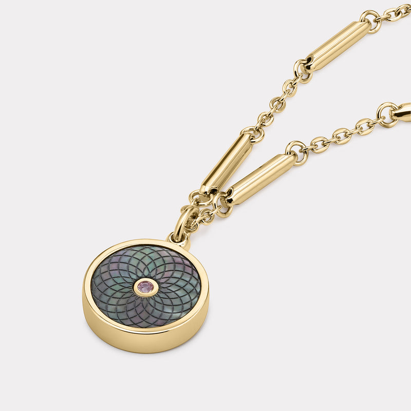 Floral Sterling Silver Necklace - Gold Vermeil