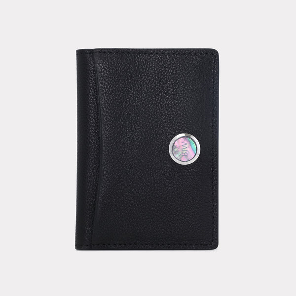 Leather Card Wallet - Black