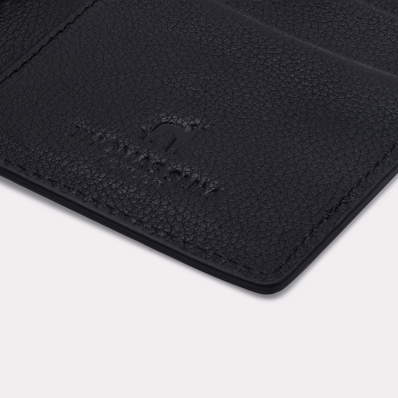Leather Card Wallet - Black