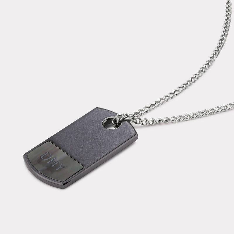 Men’s Dog-Tag Necklace - Gunmetal