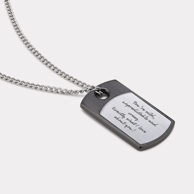 Men’s Dog-Tag Necklace - Gunmetal