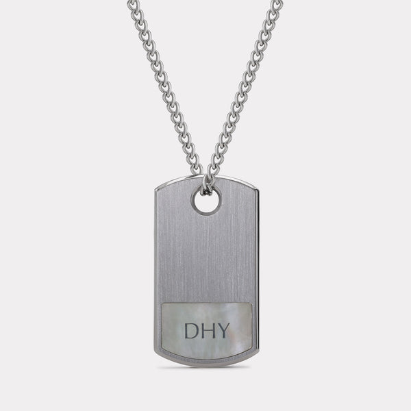 Men’s Dog-Tag Necklace - Steel