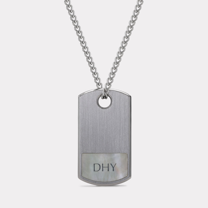 Men’s Dog-Tag Necklace - Gunmetal