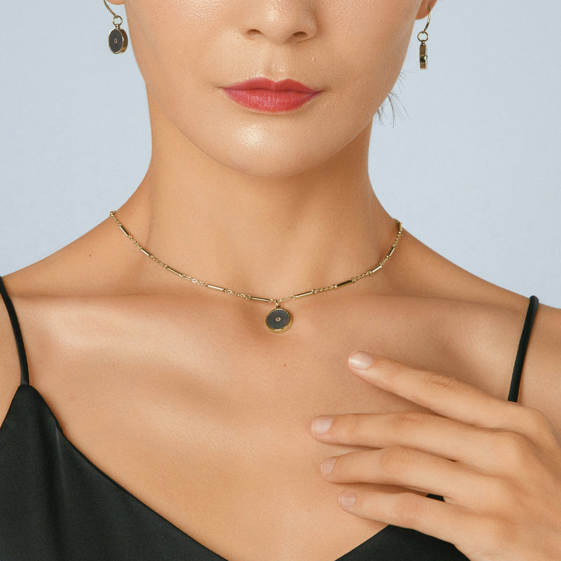 Floral Sterling Silver Necklace - Gold Vermeil