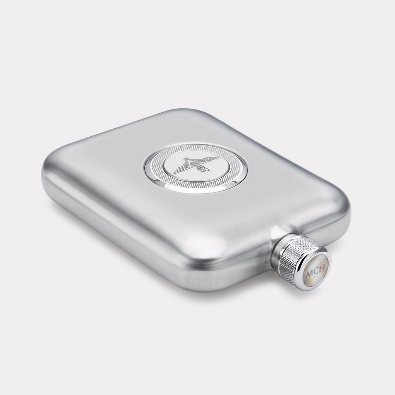 Parachute Regiment Hip Flask - Steel