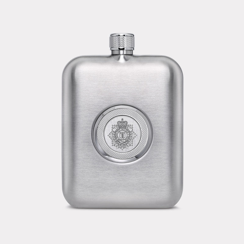 Royal Logistic Corps Hip Flask - Steel