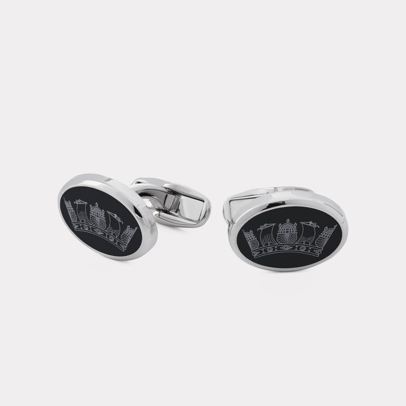 Royal Navy Cufflinks - Palladium