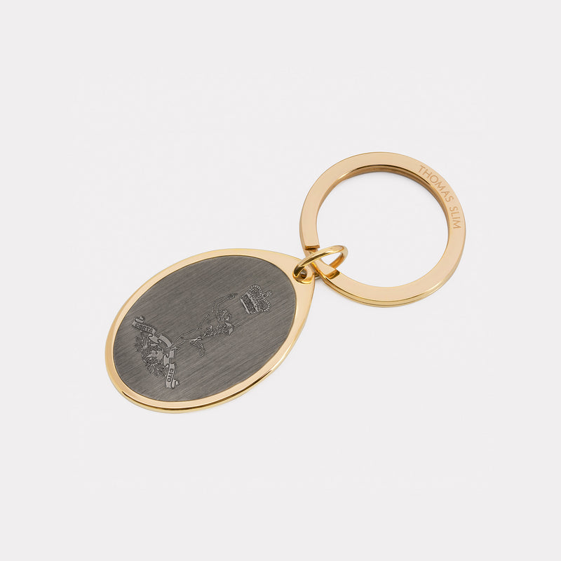 Royal Corps of Signals Keyring - Gold