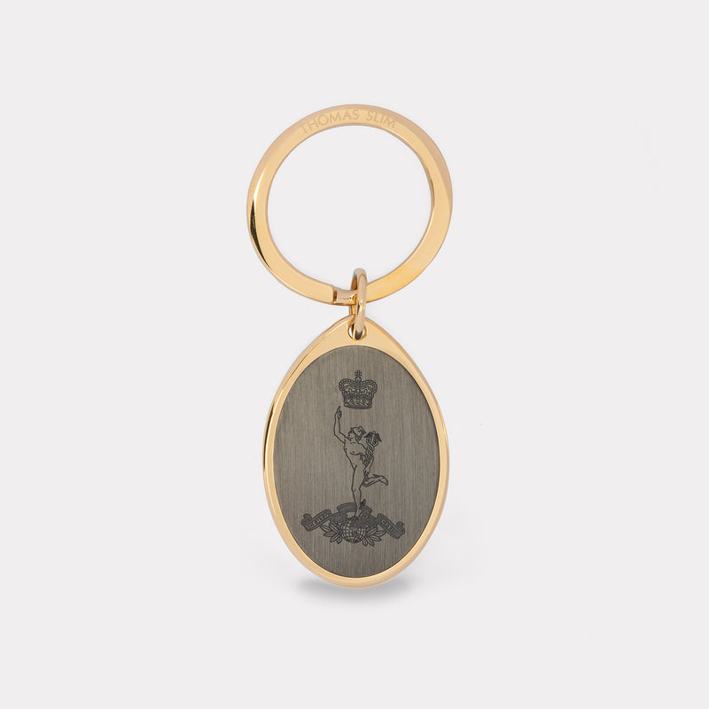 Royal Corps of Signals Keyring - Gold